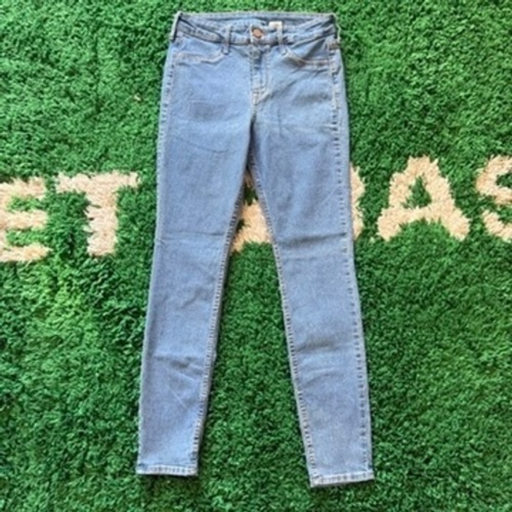 2 Denim Skinny Jeans Regular Waist Ankle‎ Length Light Wash Size 27